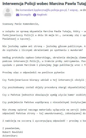 [VIDEO] Patriot24.net ujawnia: Kontrowersyjna interwencja policji w Łęcznej. Obywatel trzeźwy, obrażenia potwierdzone, świadkiem był jego syn