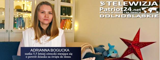 [VIDEO] PATRIOT24 INTERWENIUJE:  Adrianna Bogucka apeluje do ojca swojej  córeczki o współpracę przy przekazaniu  dziecka i o dalszą współpracę rodzicielską